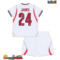 Camisa de Futebol Inglaterra Reece James #24 Equipamento Principal Infantil Mundo 2026 Manga Curta (+ Calças curtas)